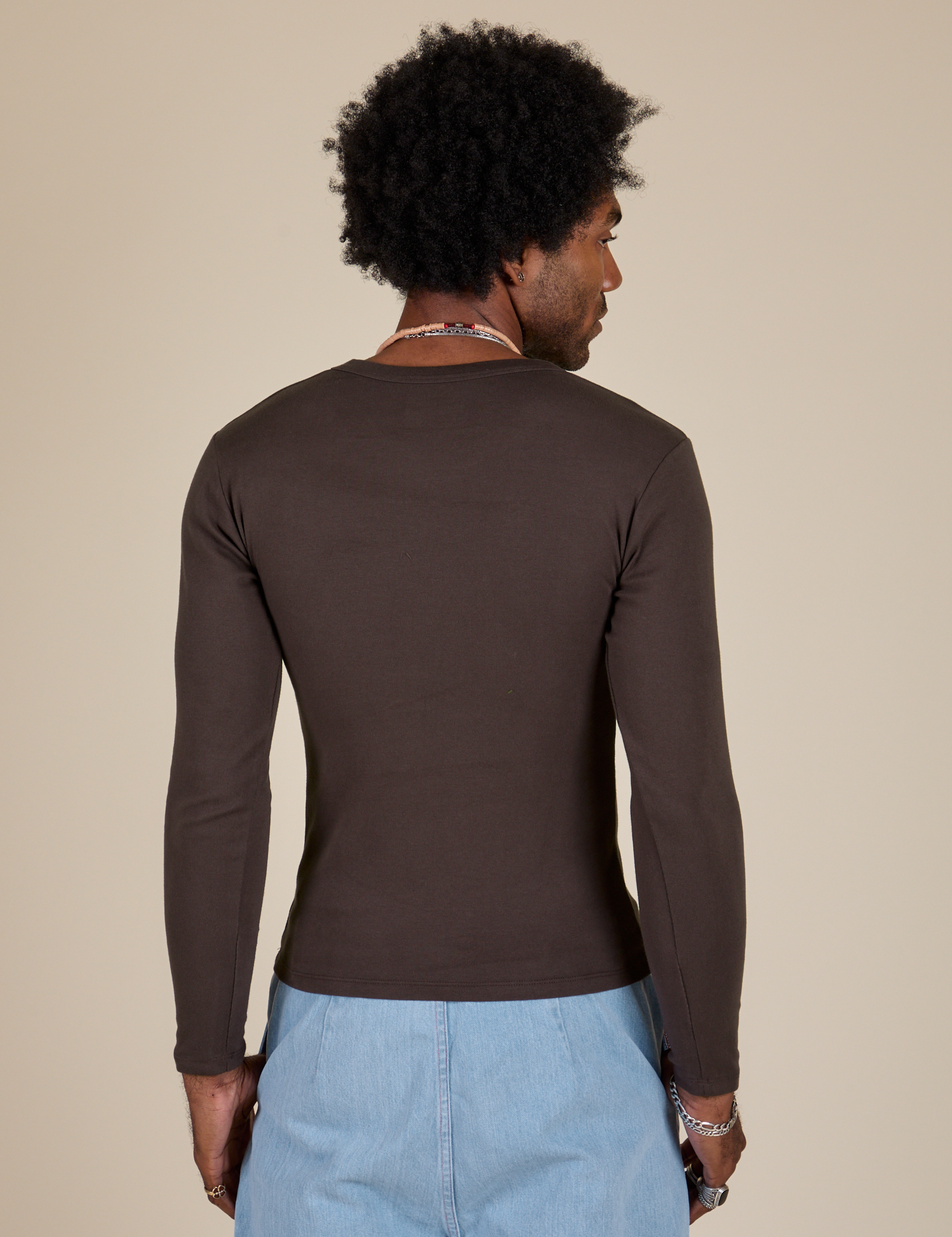 Long Sleeve Baby Tee - Espresso Brown