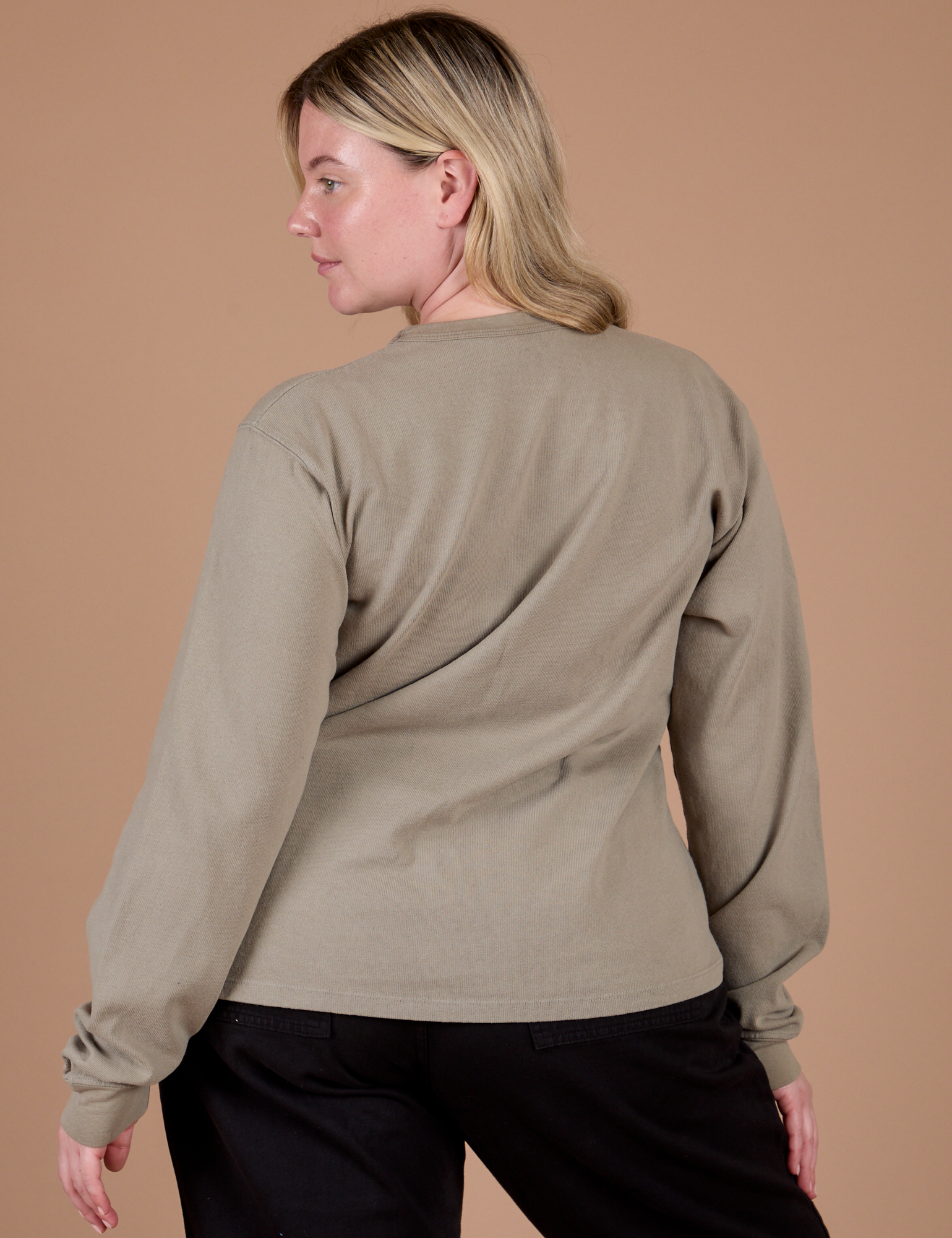 Long Sleeve Burly Tee - Khaki Grey