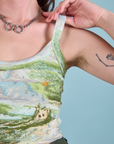 Ocean and Sky in Cami strap close up