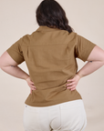 Pantry Button-Up in Desert Brown back view on Ashley