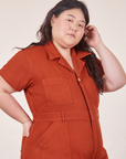 Petite Short Sleeve Jumpsuit - Paprika *FINAL SALE*
