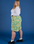 Longline Work Shorts - Spring Quilt Print