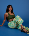 Drop Pocket Cargo Pants - Spring Quilt Print