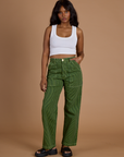 Railroad Denim Work Pants - Gross Green Overdye