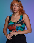 Tiara is wearing Rainbow Magic Waters Cropped Tank