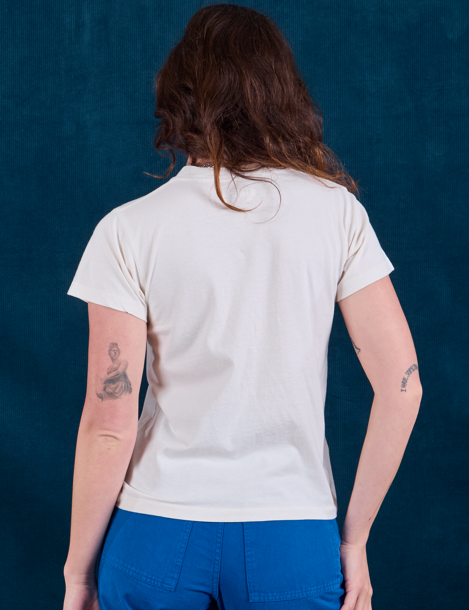 Chicago Tourist Tee back view on Alex
