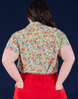 Off-White Strawberry Pantry Button-Up back view on Ashley
