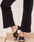 Easy Western Pants in Basic Black pant leg close up on Alex