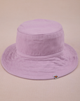 Wide Brim Denim Bucket Hat in Lilac