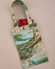 Ocean and Sky Printed Phone Tote with phone in it.