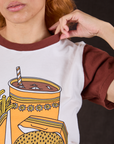 Anniversary Tee in Fast Food front close up on Tiara