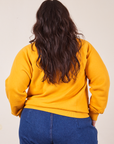 Back view of Heavyweight Crew in Mustard Yellow on Ashley