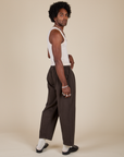 Heavyweight Trousers in Espresso Brown angled back view on Jerrod