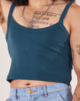 Cropped Cami in Lagoon front close up on Jesse