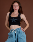 Icon Cropped Tank - Black Star