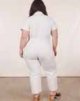 Petite Short Sleeve Jumpsuit - Vintage Tee Off-White