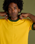 Vintage Ringer Tee - Sunshine Yellow