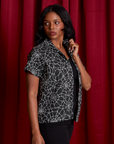 Side view of Spider Webs Pantry Button-Up on Kandia