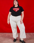 I love LA Tourist Tee and vintage tee off-white Western Pants on Marielena