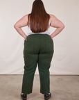 Back view of Work Pants in Swamp Green on Marielena