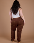 Carpenter Jeans in Fudgesicle Brown back view on Ashley