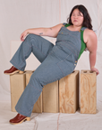Carpenter Overalls in Railroad worn by Ashley