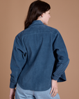 Cropped Corduroy Overshirt - French Blue