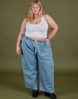 TRY-A-STYLE - Denim Drop Pocket Pants - Light Wash *FINAL SALE*