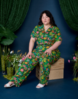 Pond Party Print Jumpsuit on Ashley