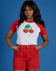 Produce Raglan Tee - Cherry