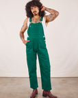 Jesse is 5'8" and wearing XXS Original Overalls in Mono Hunter Green
