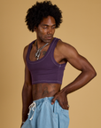 Contrast Stitch Mini Tank - Nebula Purple