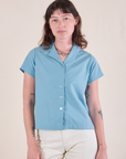 Pantry Button-Up in Baby Blue on Alex