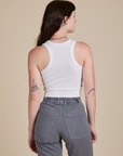 Racerback Tank - Vintage Tee White