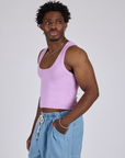 Cropped Tank Top - Lilac Purple