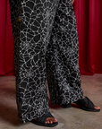 Side pant leg close up of Drop Pocket Cargo Pants in Spider Webs on Kandia