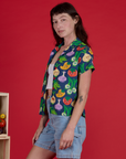Veggie Village Pantry Button-Up
