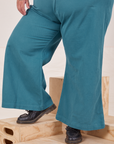 Bell Bottoms in Marine Blue pant leg close up on Sam