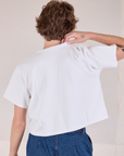 Cropped Burly Tee in Vintage Tee White back view on Quinn