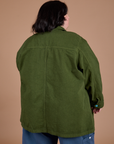 Ripstop Field Coat in Evergreen back view on Sam