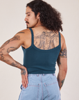 Cropped Cami in Lagoon back view on Jesse