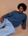 Long Sleeve Burly Tee in French Blue on Jerrod