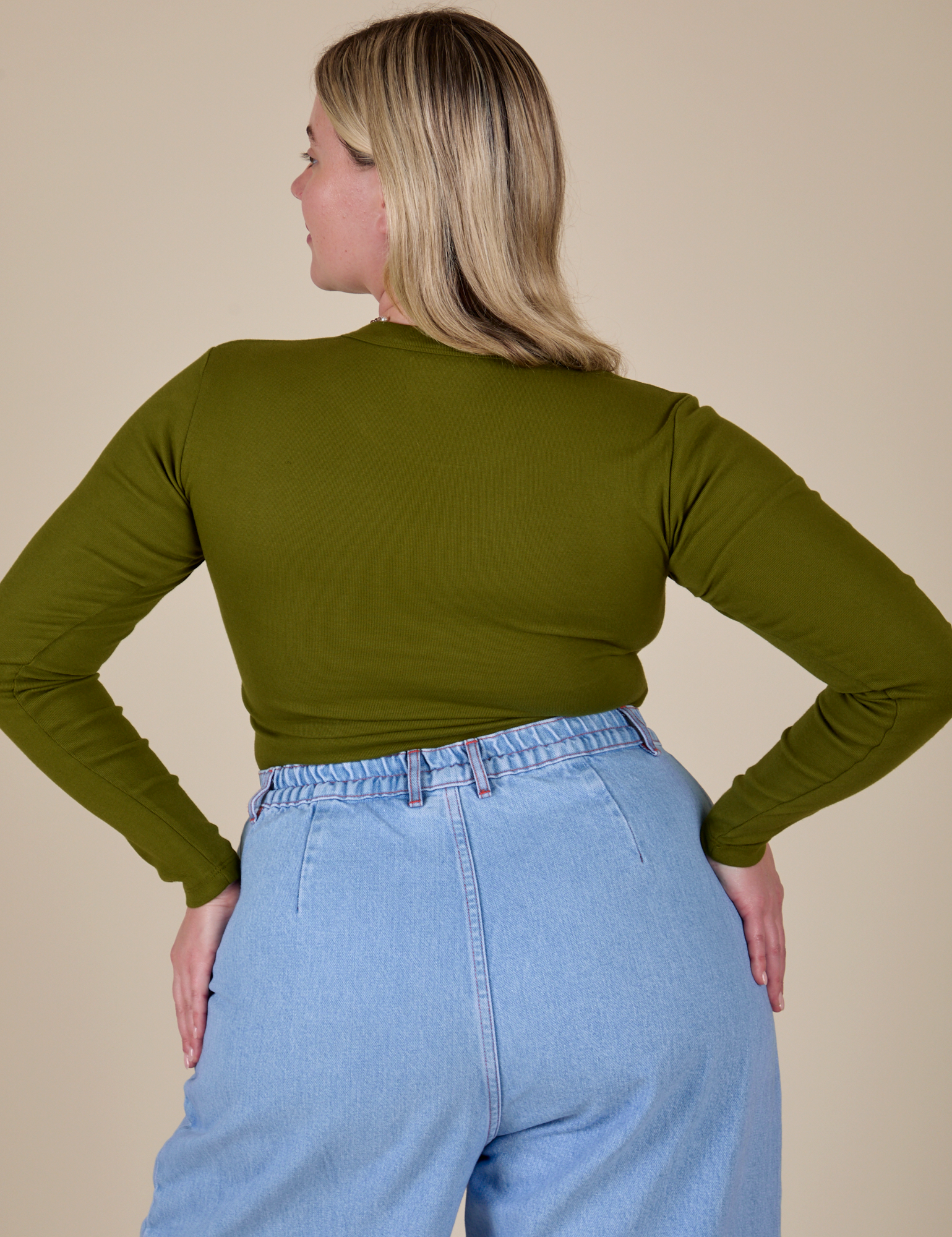 Long Sleeve Baby Tee - Summer Olive