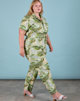 Ocean and Sky Jumpsuit side view on Juliet