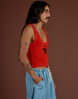 Icon Cropped Tank - Red Star