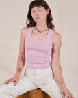 Tank Top in Lilac worn by Alex