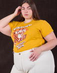 Angled front view of Wicker Park Tourist Tee on Marielena