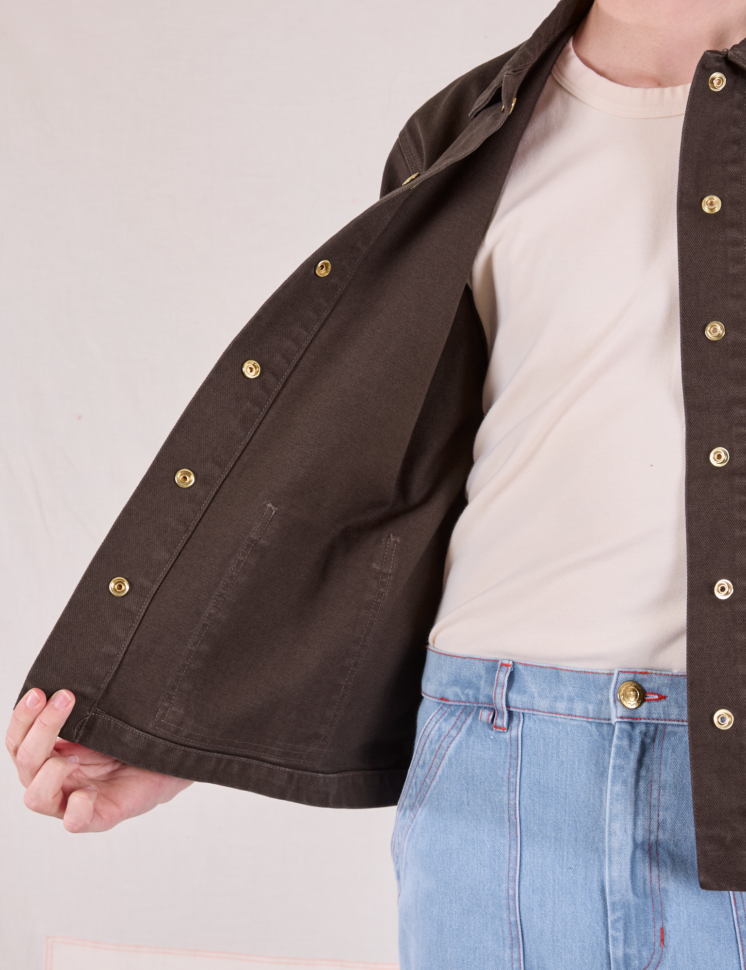 Denim Work Jacket - Espresso Brown