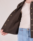 Denim Work Jacket - Espresso Brown
