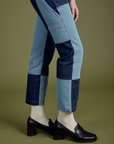 Mismatched Denim Carpenter Jeans